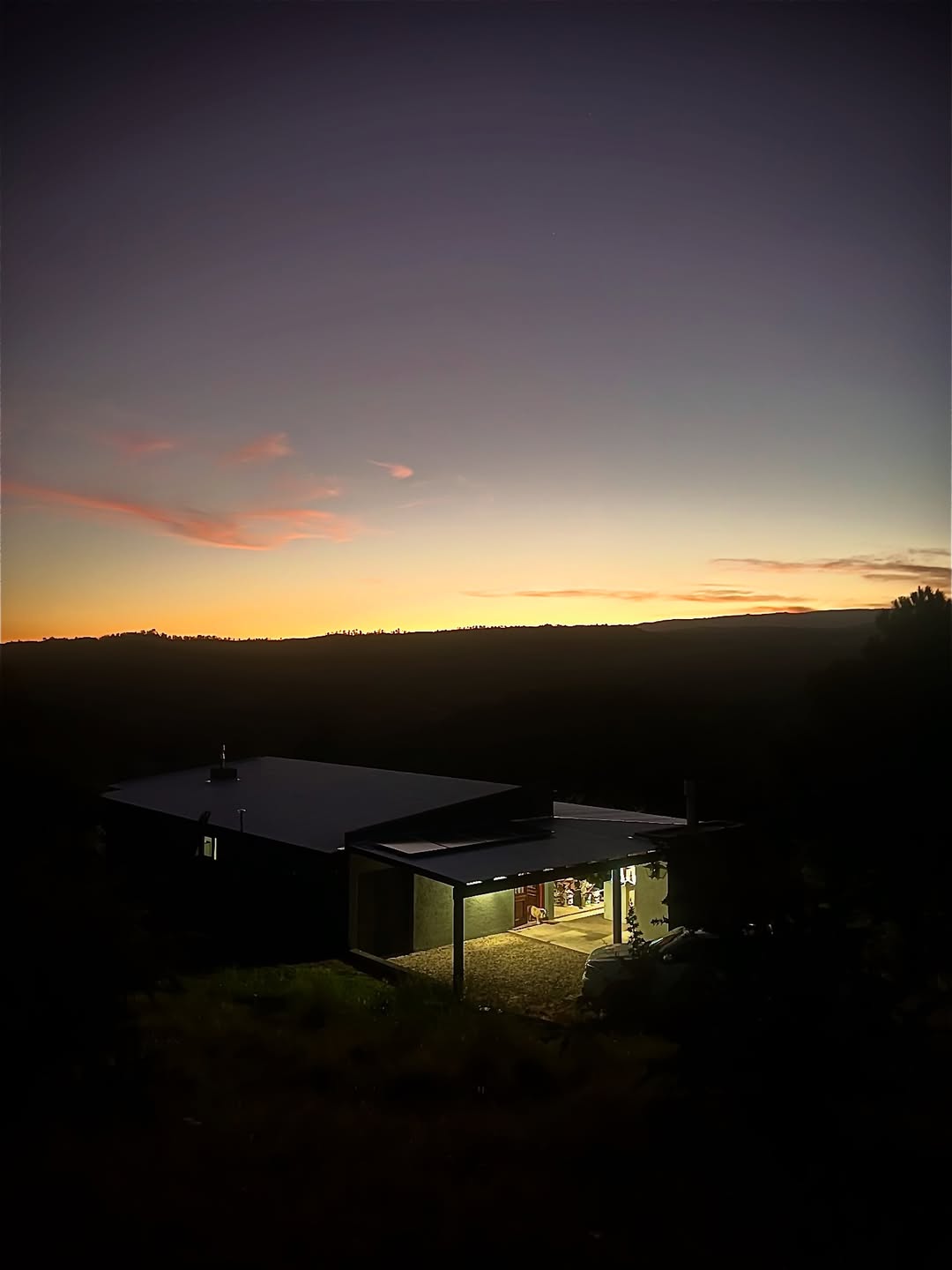 ARSOLAR Arquitectura y Construcción 6 Casa Vistas en El Durazno al atardecer