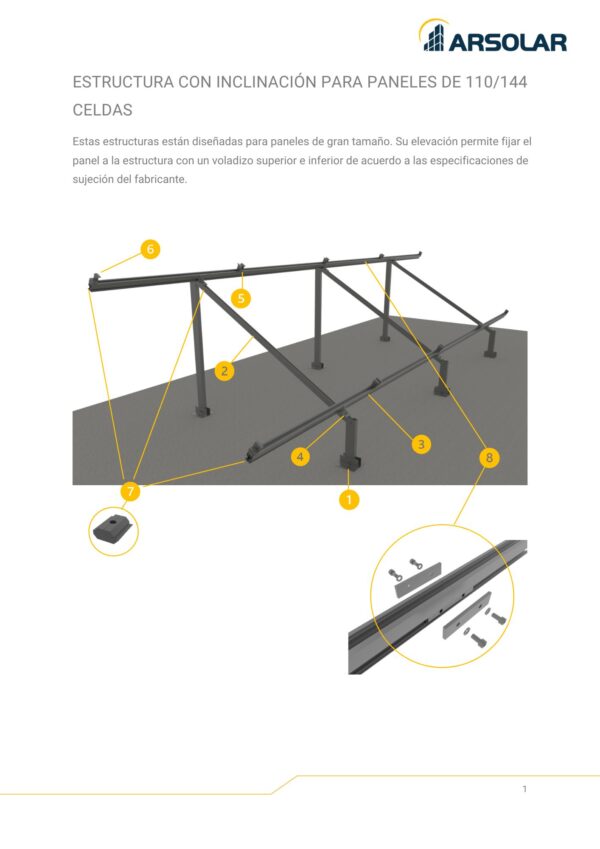 Estructura para panel solar