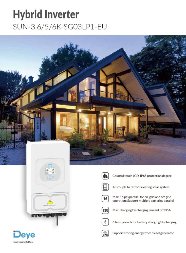 Inversor solar hibrido 5kva -Deye-