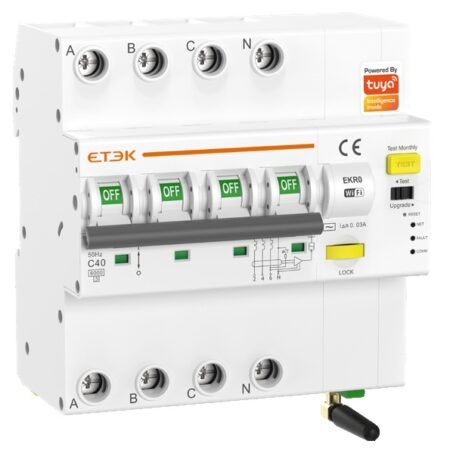 INGRESO FEBDiferencial Inteligente WiFi 4x63A 300mA ETEK (EKR0-12-C63-3PNA300)