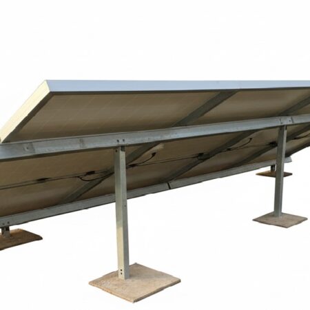 INGRESO FEBEstructura Aluminio p/1 Panel Triangulo Abierta 10 a 30° 2 Apoyos BELENUS (SOPAJ)