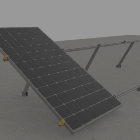 Estructura Aluminio p/6 Paneles Chicos Abierta - Losa / Chapa - 5 Apoyos SUNTRACK (Abierta 60/72)