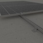 Estructura Aluminio p/6 Paneles Grandes Coplanar - Chapa - 5 Apoyos SUNTRACK (Liviana)