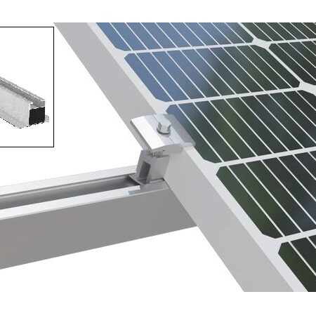 Estructura Aluminio p/1 Panel Coplanar por Tramos alta SOLGROUP (Tramos)