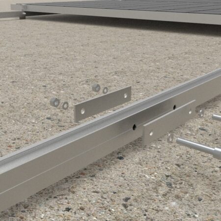 Union estructura Aluminio Coplanar y Abierta SUNTRACK (coplanar)