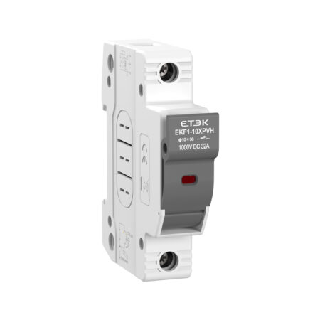 Porta Fusible 10x38 c/Fus 25A 1000VDC ETEK (EKF1-10PV-10+EKFL10D1025)