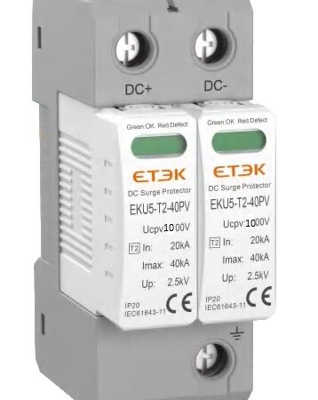 INGRESO MARProtector Sobret C2 CC 2p 1000VCC 8/20us 20/40KA ETEK (EKU5-T2-40PV-2M1000)