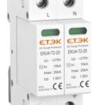Protector Sobret C2 CA 1P+NPE 275VCA 8/20us 10/20KA ETEK (EKU4-T2-20-1PN-275)
