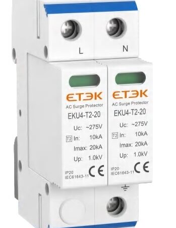 Protector Sobret C2 CA 1P+NPE 275VCA 8/20us 10/20KA  ETEK (EKU4-T2-20-1PN-275)