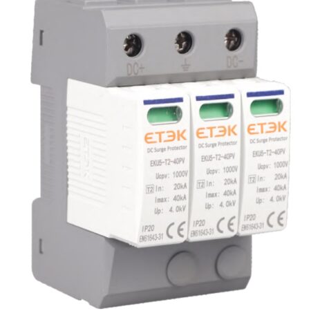 Protector Sobret C2 CC 3p 1000VCC 8/20us 20/40KA ETEK (EKU5-T2-40PV-3M1000)