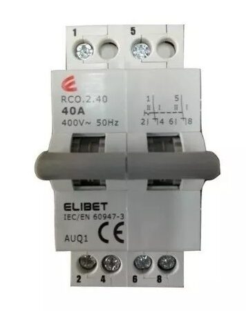 Selectora Din 2x40A ELIBET (RCO2.40)