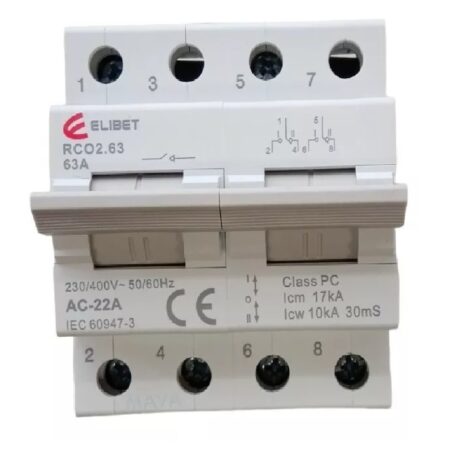 Selectora Din 2x63A ELIBET (RCO2.63)