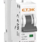 Termomagnetica Din CC 1p 25A 250VCC ETEK (EKM1-63DC-1C25)
