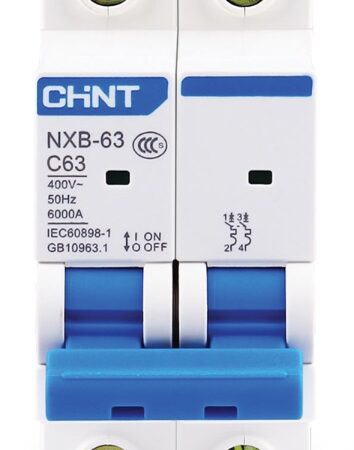Termomagnetica Din CA 2x25A C 6kA  CHINT (NXB-63 2P C25 6kA)