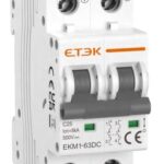 Termomagnetica Din CC 2p 25A 500VCC ETEK (EKM1-63DC-2C25)