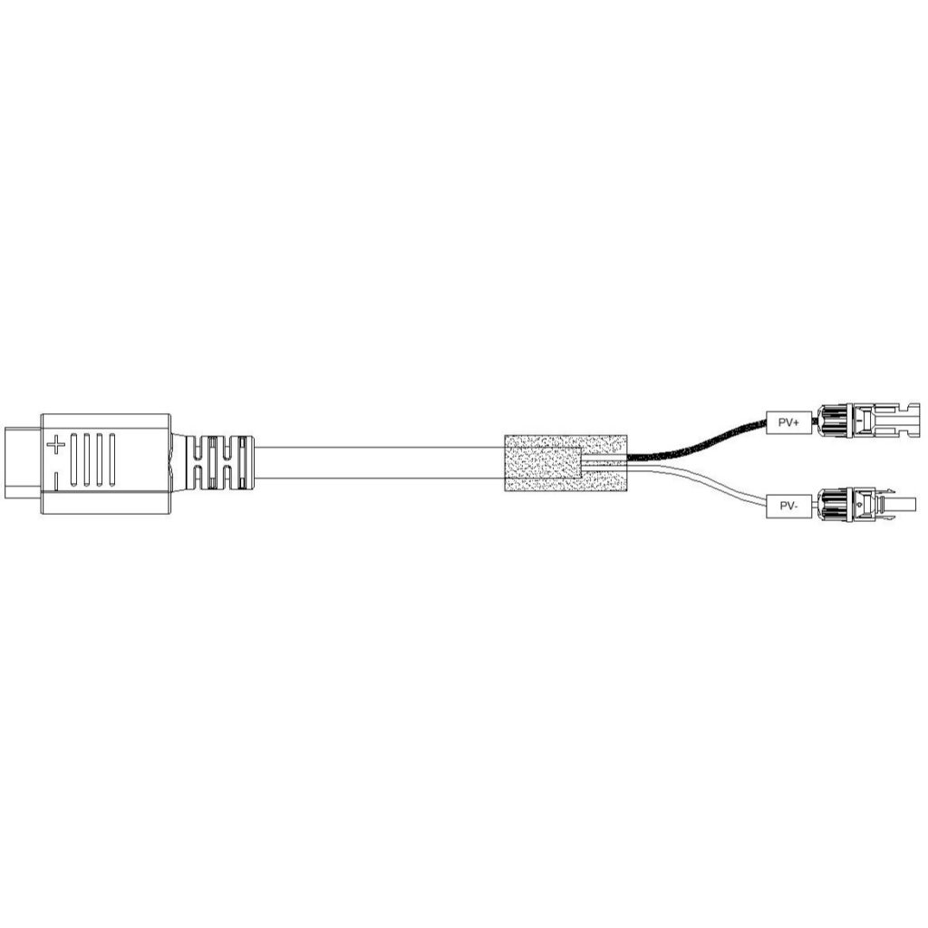 Cable adaptador XT a MC4 BLUETTI (PV Charge)