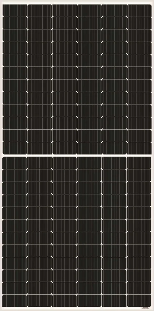 Panel solar Amerisolar 550 W AS-7M144-HC-550W, vista frontal
