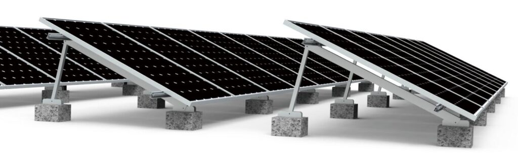 Estructura triangular de aluminio Chiko para paneles solares