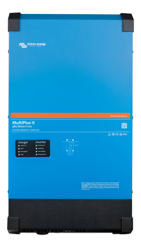 Victron MultiPlus-II 48/8000/110-100/100, inversor cargador 8 kVA, vista frontal