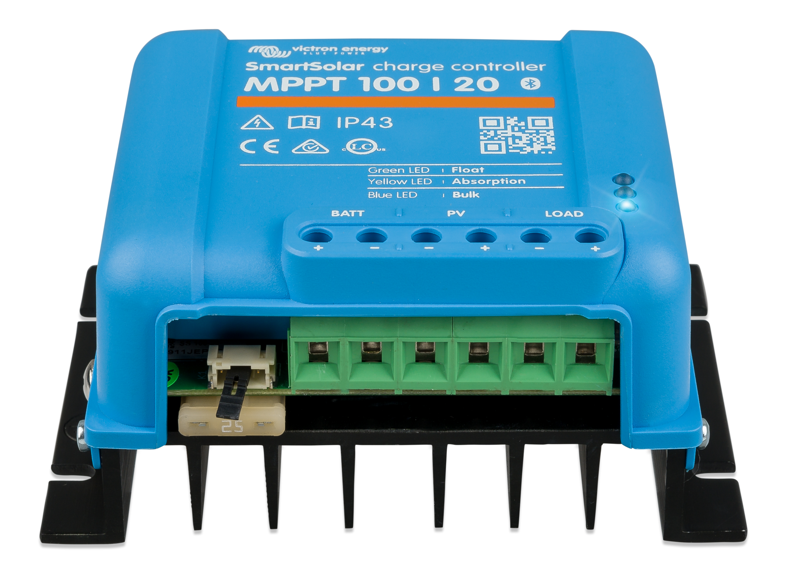 Regulador de Carga Victron SmartSolar MPPT 100/20 20 A 12/24/48 V 1 Regulador de carga Victron SmartSolar MPPT 100/20, vista frontal