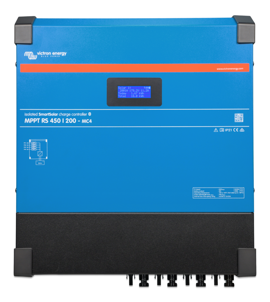 Regulador de carga Victron SmartSolar MPPT RS 450/200, vista frontal
