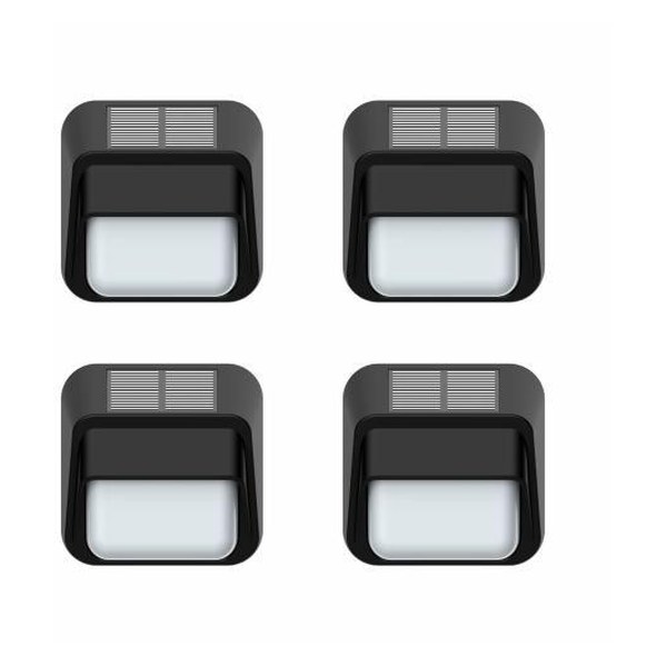 Apliques solares para escalones y cercos luz cálida + RGB · pack x 4 | ARSOLAR
